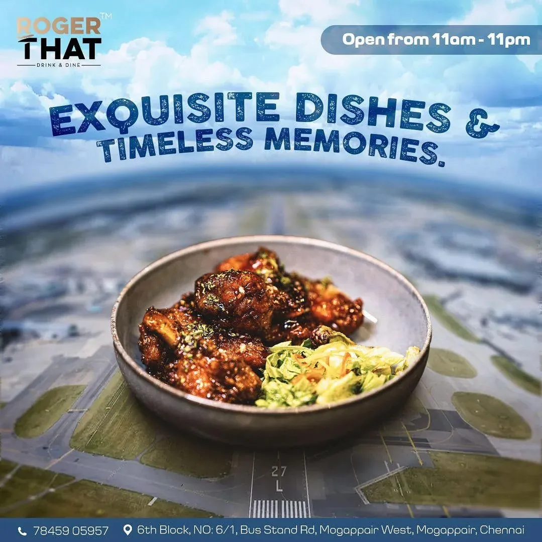 Restaurant social media poster featuring a signature dish – graphic design by Naveen Freelancer, Bengaluru